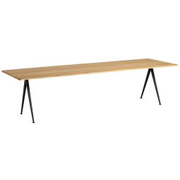 Pyramid 02 tafel 300x85 helder gelakt, zwart onderstel