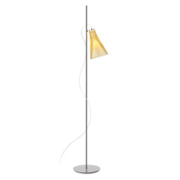 K-Lux vloerlamp grijs straw yellow lampenkap