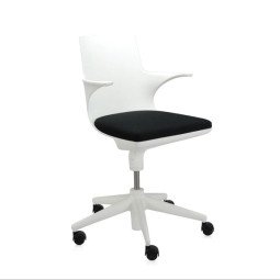 Spoon bureaustoel wit-zwart