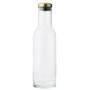 Bottle karaf 1L transparant/messing