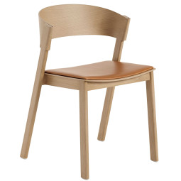 152 Cover Side Chair Eetkamerstoel leer cognac