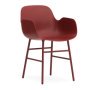 Form Armchair stoel met stalen onderstel rood