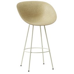 Mat Bar Armchair barkruk 75 cm Hemp Cream Steel