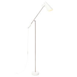 Birdy vloerlamp wit/staal