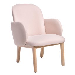 28439 Dost fauteuil eiken onderstel roze