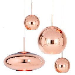 Copper Range 4 cluster hanglamp LED rond koper