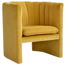 169 Loafer SC23 fauteuil, Velvet geel