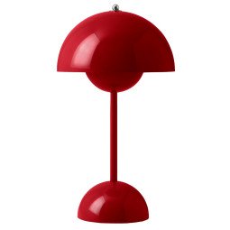 FlowerPot VP9 tafellamp LED oplaadbaar vermilion red