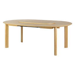 28351 Comfort Circle uitschuifbare eettafel 202x132 naturel eiken