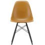 Eames DSW Fiberglass stoel esdoorn zwart, ochre dark