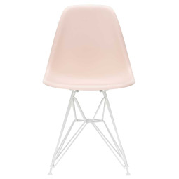 1860 Eames DSR stoel wit gepoedercoat onderstel, Pale Rose