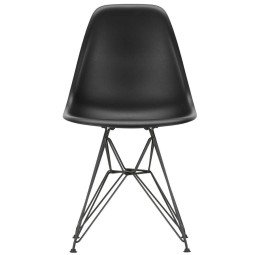 1860 Eames DSR stoel zwart gepoedercoat onderstel, Deep Black