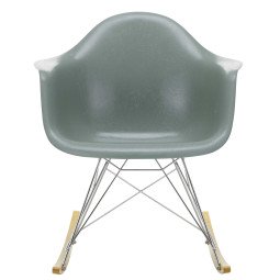 1860 Eames RAR Fiberglass schommelstoel esdoorn goud, sea foam green