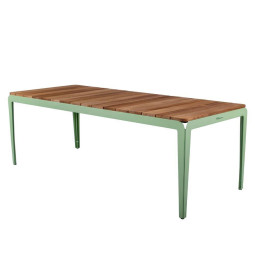 8025 Bended tuintafel 220x90 essenhout pale green