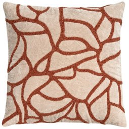 Erian kussen 45x45 beige/roest