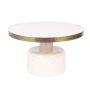 Glam salontafel 60 rond wit