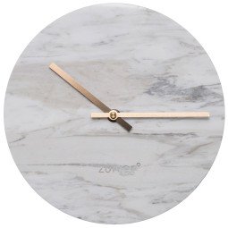 57 Marble Time klok Ø25 White