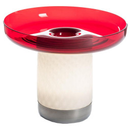 Bontà tafellamp met schaal LED oplaadbaar rood