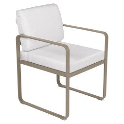 Bellevie Dining Armchair tuinstoel kussen wit Nutmeg