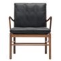 OW149 Colonial fauteuil geolied walnoot Thor 301 leer
