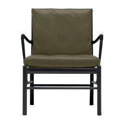 OW149 Colonial Chair fauteuil zwart eiken loke 7240
