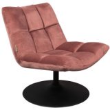 Bar fauteuil velvet oud roze