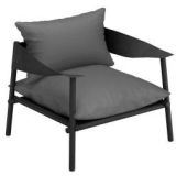 Terramare lounge fauteuil black kussen grijs