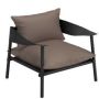 Terramare lounge fauteuil black kussen bruin