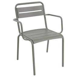 Star aluminium tuinstoel met armleuning grijs/groen