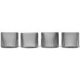 Ripple low glazen set van 4 smoked