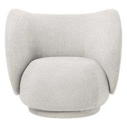 Rico Boucle fauteuil off white