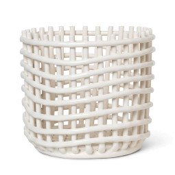 Ceramic basket opbergmand large Off-White