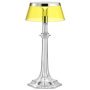 Bon Jour Versailles tafellamp LED small chroom, kap geel