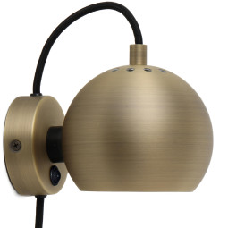 Ball wandlamp LED metallic antique brass