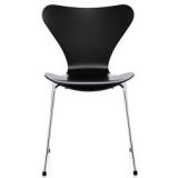 Vlinderstoel stoel chroom, lacquered black