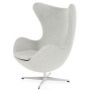 Egg Chair fauteuil Divina Melange 120, polished aluminium