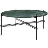 TS Table salontafel zwart onderstel, groen marmer 80