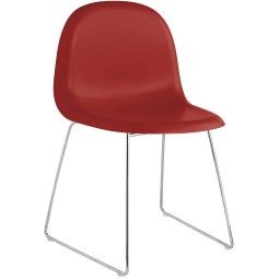 Gubi 3D HiRek Sled stoel met chroom onderstel