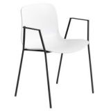 About a Chair AAC18 stoel met zwart onderstel White