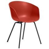 About a Chair AAC26 stoel met zwart onderstel Warm Red
