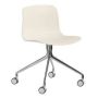 About a Chair AAC14 stoel met gepolijst aluminium onderstel Cream White