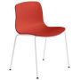 About a Chair AAC16 stoel met wit onderstel Warm Red