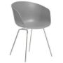 About a Chair AAC26 stoel met wit onderstel Concrete Grey
