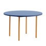 Two-Colour tafel 120 blauw, oker onderstel