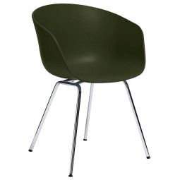About a Chair AAC26 stoel met chroom onderstel Green