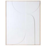Framed Relief schilderij 100x123 White B