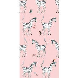 Zebra behang pink