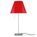Costanza tafellamp met aan-/uitschakelaar aluminium body, kap primary red