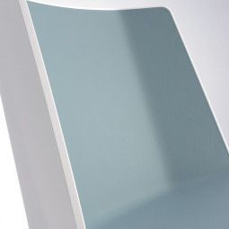 Aïku Wood stoel gebleekt eiken onderstel wit - sugar paper blue