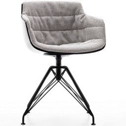 Flow Slim Chair gestoffeerde stoel met LEM onderstel